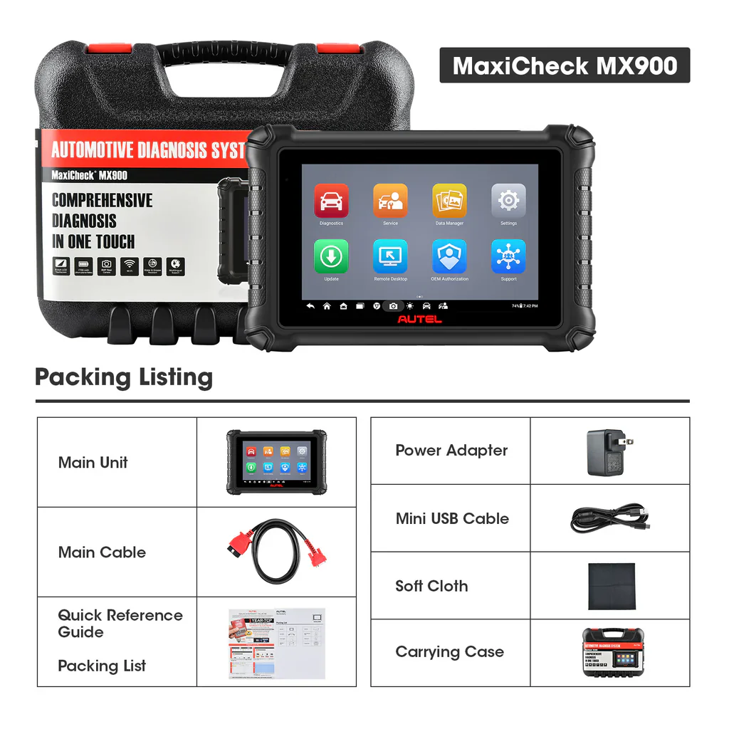 AUTEL MaxiCheck MX900 All Systems Diagnostics and Service Tablet Support DoIP & CAN FD, AutoVIN - Image 10