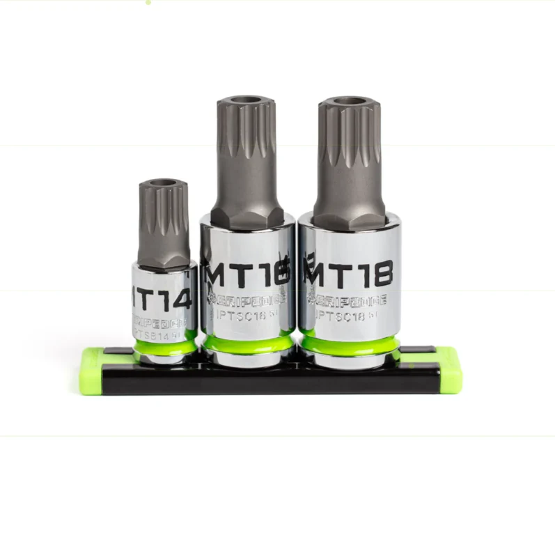 Gripedge 3 piece RPT 3/8" & 1/2" Drive Standard Security Triple Square Bit Socket Set - Image 3