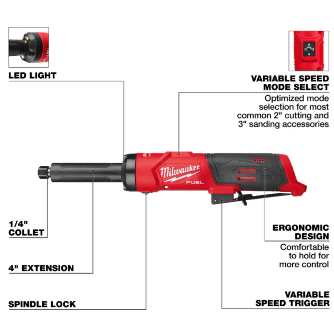 M12 FUEL™ 1/4" Extended Die Grinder - Image 3