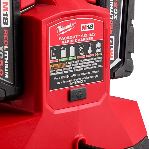 Milwaukee M18 PACKOUT Six Bay Rapid Charger - Image 3