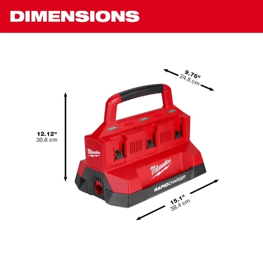 Milwaukee M18 PACKOUT Six Bay Rapid Charger - Image 4