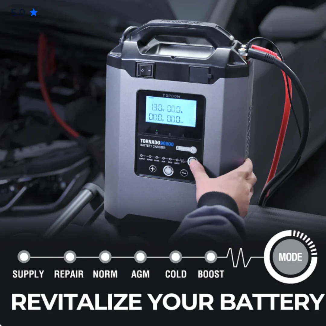 TOPDON Tornado90000 90A 12V/24V Stable Power Supply & Smart Charger - Image 4